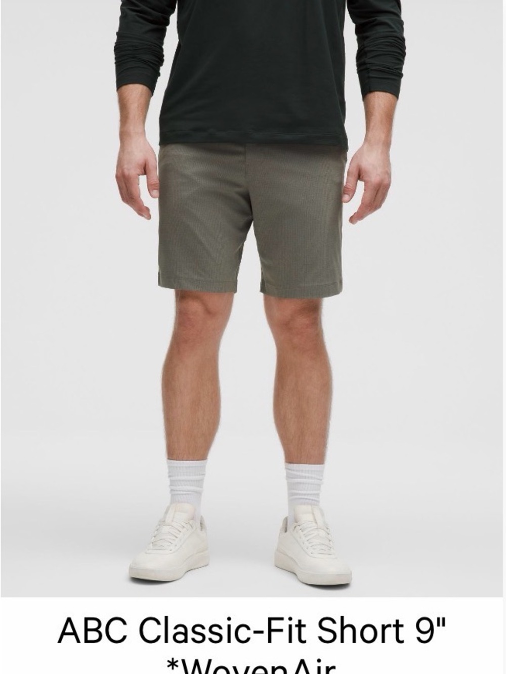 Lululemon Men’s Classic Fit Short 9” *Woven air Size 38 Olive Green